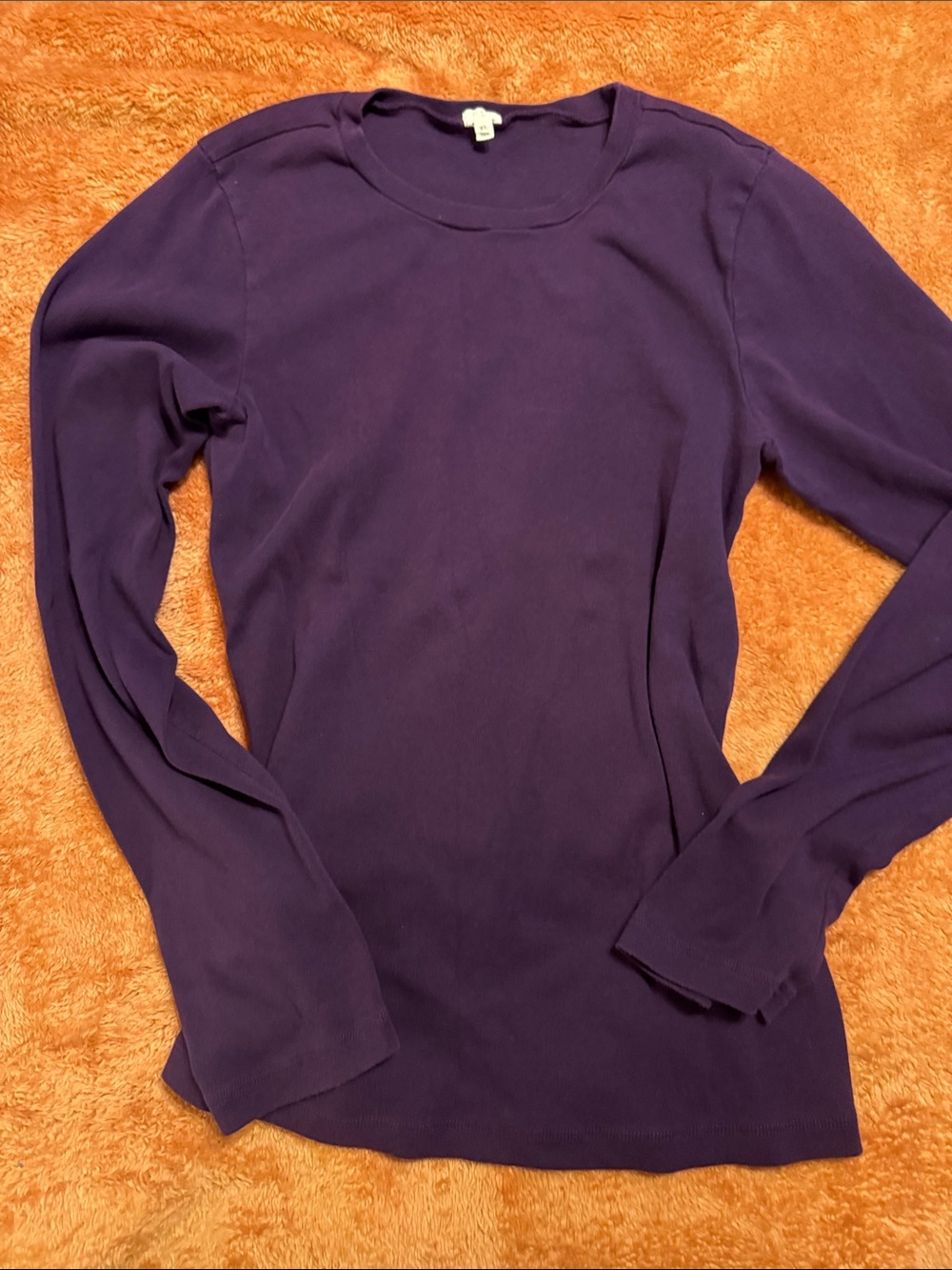 J. Crew Deep Purple Long-Sleeve Crewneck Top